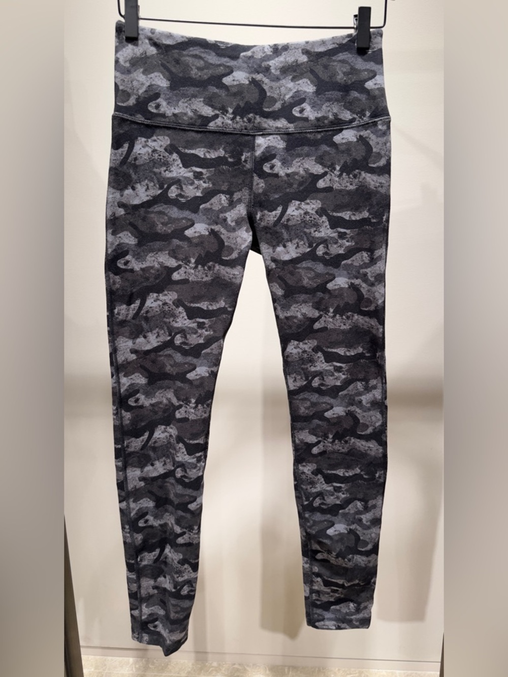 Reebok Black and Gray Camo High-Waist Leggings